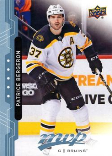 Patrice Bergeron Boston Bruins Upper Deck MVP 2018/19 Factory Set Blue #209