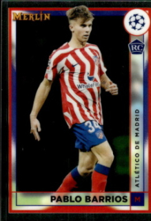 Pablo Barrios Atletico Madrid Topps Merlin Chrome UEFA Club Competitions 2022/23 #27