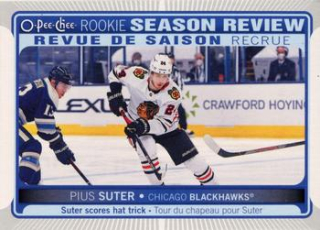 Pius Suter Chicago Blackhawks O-Pee-Chee 2021/22 Rookie Season Review #542