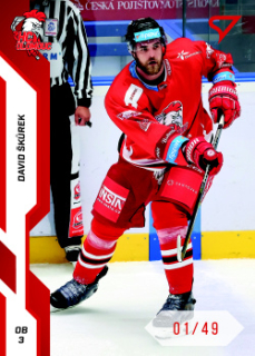 David Skurek Olomouc Tipsport ELH 2022/23 SportZoo 2. serie Red /49 #325