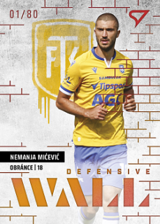 Nemanja Micevic Teplice SportZoo FORTUNA:LIGA 2023/24 2. serie Defensive Wall /80 #DW-22