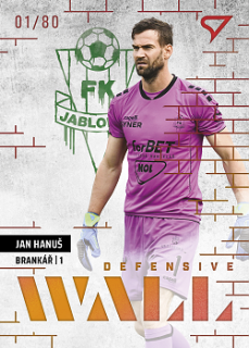 Jan Hanus Jablonec SportZoo FORTUNA:LIGA 2023/24 2. serie Defensive Wall /80 #DW-23