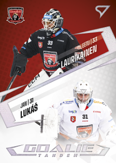 Eetu Laurikainen Jan Lukas Hradec Kralove Tipsport ELH 2023/24 SportZoo 2. serie Goalie Tandem #GT-02