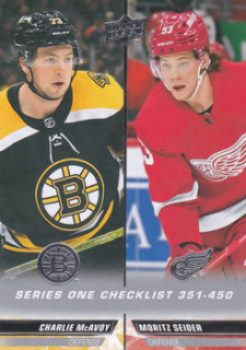 Charlie McAvoy / Moritz Seider Boston Bruins / Detroit Red Wings Upper Deck 2022/23 Series 2 Checklist #450