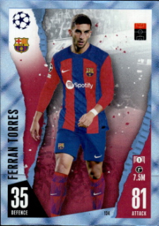 Ferran Torres FC Barcelona 2023/24 Topps Match Attax UEFA ChL Crystal Parallel #134