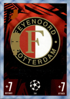 Club Badge Feyenoord 2023/24 Topps Match Attax UEFA ChL Crystal Parallel #244