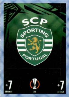 Club Badge Sporting CP 2023/24 Topps Match Attax UEFA ChL Crystal Parallel #289