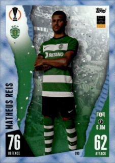 Matheus Reis Sporting CP 2023/24 Topps Match Attax UEFA ChL Crystal Parallel #293