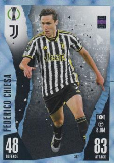 Federico Chiesa Juventus FC 2023/24 Topps Match Attax UEFA ChL Crystal Parallel #367