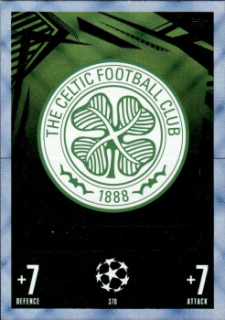 Club Badge Celtic Glasgow 2023/24 Topps Match Attax UEFA ChL Crystal Parallel #370