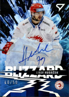 Libor Hudacek Trinec Tipsport ELH 2023/24 SportZoo 1. serie Blizzard Auto /50 #BLS-LH
