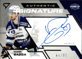 Daniel Gazda Kometa Brno Tipsport ELH 2023/24 SportZoo 1. serie Authentic Signature Level 2 /80 #SL2-DG