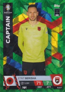 Etrit Berisha Albania Topps Match Attax EURO 2024 Captain Green Emerald #ALB1
