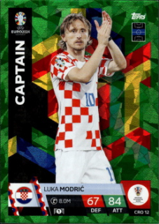 Luka Modric Croatia Topps Match Attax EURO 2024 Captain Green Emerald #CRO12