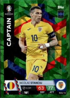 Nicolae Stanciu Romania Topps Match Attax EURO 2024 Captain Green Emerald #ROM13