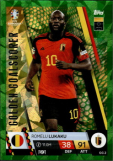Romelu Lukaku Belgium Topps Match Attax EURO 2024 Golden Goalscorer Green Emerald #GG2