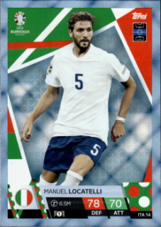 Manuel Locatelli Italy Topps Match Attax EURO 2024 Blue Crystal #ITA14