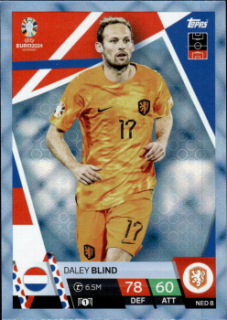 Daley Blind Netherlands Topps Match Attax EURO 2024 Blue Crystal #NED8