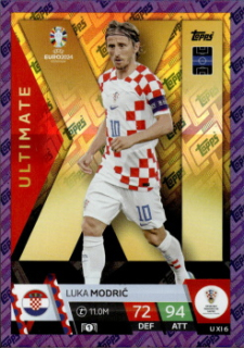 Luka Modric Croatia Topps Match Attax EURO 2024 Ultimate XI Purple Sapphire #UXI6