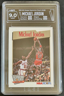 Michael Jordan Chicago Bulls HGA 9 1991/92 NBA Hoops Supreme Court #455