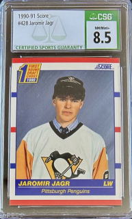 Jaromir Jagr Pittsburgh Penguins CSG 8.5 1990/91 Score #428