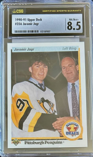 Jaromir Jagr Pittsburgh Penguins CSG 8.5 1990/91 Upper Deck #356