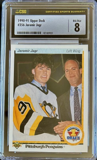 Jaromir Jagr Pittsburgh Penguins CSG 8 1990/91 Upper Deck #356