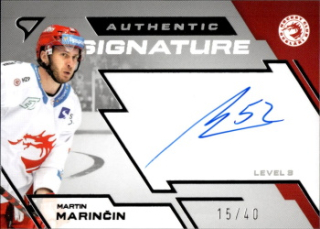 Martin Marincin Trinec Tipsport ELH 2023/24 SportZoo 2. serie Authentic Signature Level 3 /40 #SL3-MM