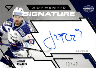 Jakub Flek Kometa Brno Tipsport ELH 2023/24 SportZoo 2. serie Authentic Signature Level 3 /40 #SL3-JF