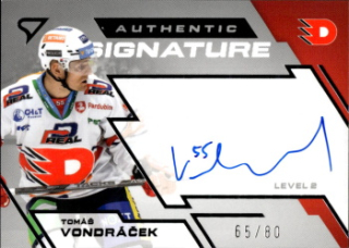 Tomas Vondracek Pardubice Tipsport ELH 2023/24 SportZoo 2. serie Authentic Signature Level 2 /80 #SL2-TV