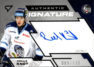 Ronald Knot Liberec Tipsport ELH 2023/24 SportZoo 2. serie Authentic Signature Level 1 /130 #SL1-KN