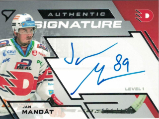 Jan Mandat Pardubice Tipsport ELH 2023/24 SportZoo 2. serie Authentic Signature Level 1 /130 #SL1-JM