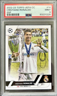 Cristiano Ronaldo Real Madrid PSA 9 Topps UEFA Club Competitions 2022/23 SSP Legend Variation #14
