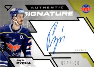 Pavel Pycha Ceske Budejovice Tipsport ELH 2023/24 SportZoo 2. serie Authentic Signature Level 1 /130 #SL1-PP