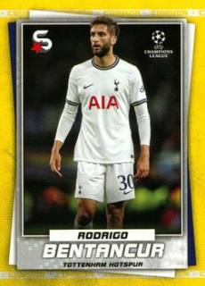 Rodrigo Bentancur Tottenham Hotspur Topps UEFA Football Superstars 2022/23 Variations Common Yellow Action #31