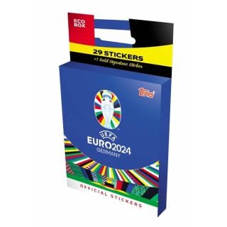 Topps UEFA Euro 2024 ECO Box Fotbalové samolepky (30 samolepek)