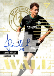 Lukas Hulka Bohemians Praha SportZoo FORTUNA:LIGA 2023/24 2. serie Defensive Wall Auto /60 #DWS-HU