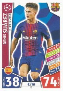 Denis Suarez FC Barcelona 2017/18 Topps Match Attax CL #33