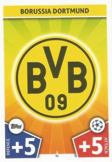 Club Badge Borussia Dortmund 2017/18 Topps Match Attax CL Club Badge #91