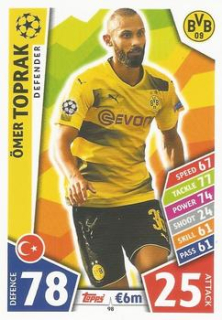Omer Toprak Borussia Dortmund 2017/18 Topps Match Attax CL #98