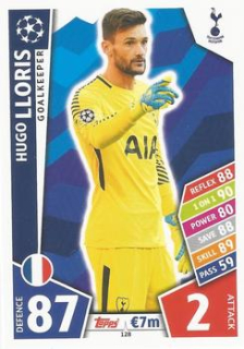 Hugo Lloris Tottenham Hotspur 2017/18 Topps Match Attax CL #128