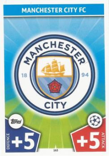 Club Badge Manchester City 2017/18 Topps Match Attax CL Club Badge #163