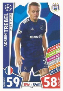 Adrien Trebel RSC Anderlecht 2017/18 Topps Match Attax CL #279