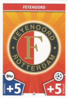 Club Badge Feyenoord 2017/18 Topps Match Attax CL Club Badge #343