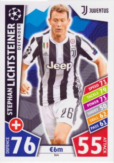 Stephan Lichtsteiner Juventus FC 2017/18 Topps Match Attax CL #364