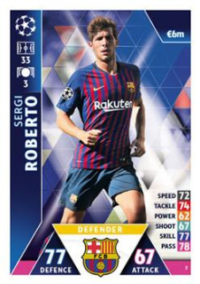 Sergi Roberto FC Barcelona 2018/19 Topps Match Attax CL #7