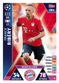 Franck Ribery Bayern Munchen 2018/19 Topps Match Attax CL #84