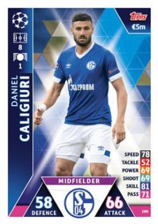 Daniel Caligiuri Schalke 04 2018/19 Topps Match Attax CL #100