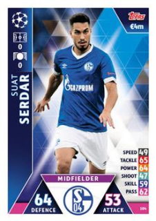 Suat Serdar Schalke 04 2018/19 Topps Match Attax CL #104