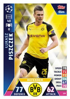 Lukasz Piszczek Borussia Dortmund 2018/19 Topps Match Attax CL #129